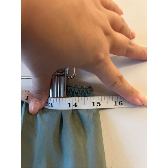 Gold Hawk 100% silk boho eyelet skirt olive green sz L lagenlook - Picture 5 of 7